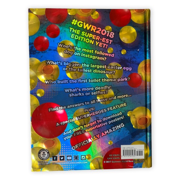 Guinness World Records 2018 Hard Copy Book Education World News - Picture 2 of 3